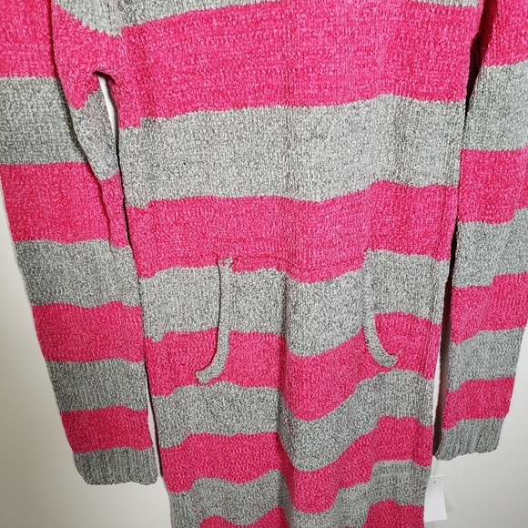 Grey & Pink Sweater Hoodie Dress - Picture 3 of 6
